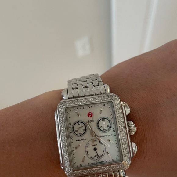 Michele Deco Chronograph Stainless Steel and Diamond Watch main image 4